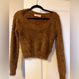 Urban Outfitters Fuzzy Brown Sweater